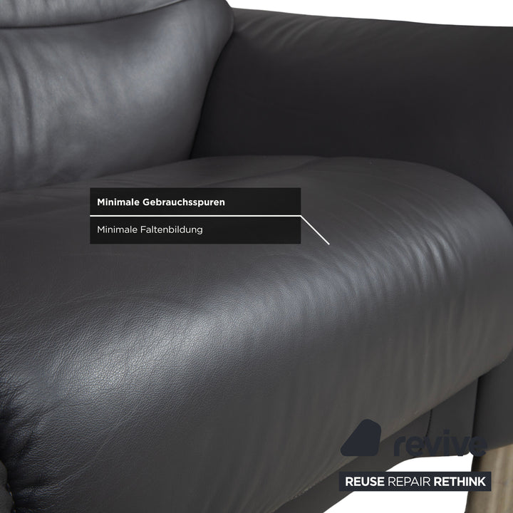 Stressless Como Leder Zweisitzer Anthrazit Sofa Couch
