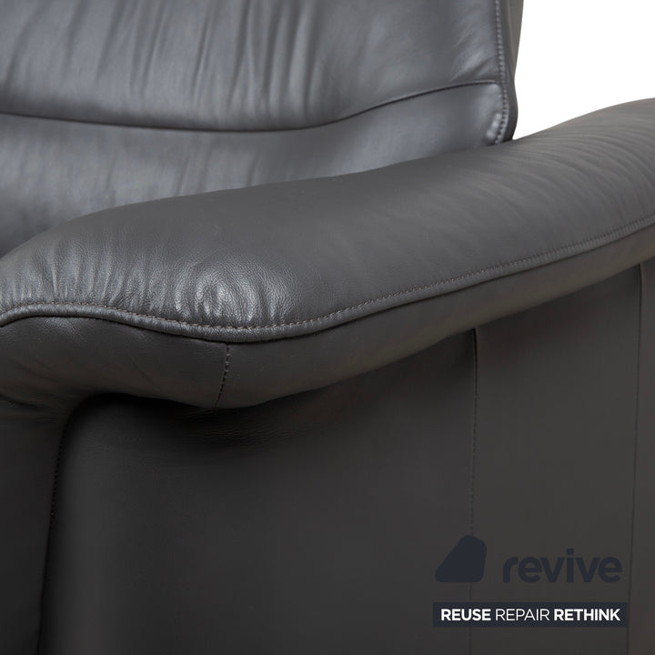 Stressless Como Leder Zweisitzer Anthrazit Sofa Couch