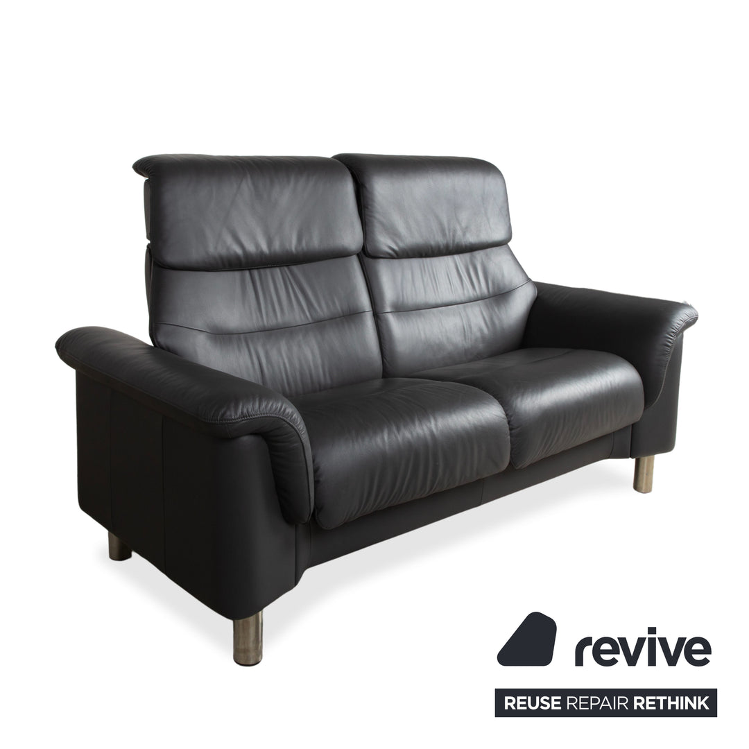 Stressless Como Leder Zweisitzer Anthrazit Sofa Couch