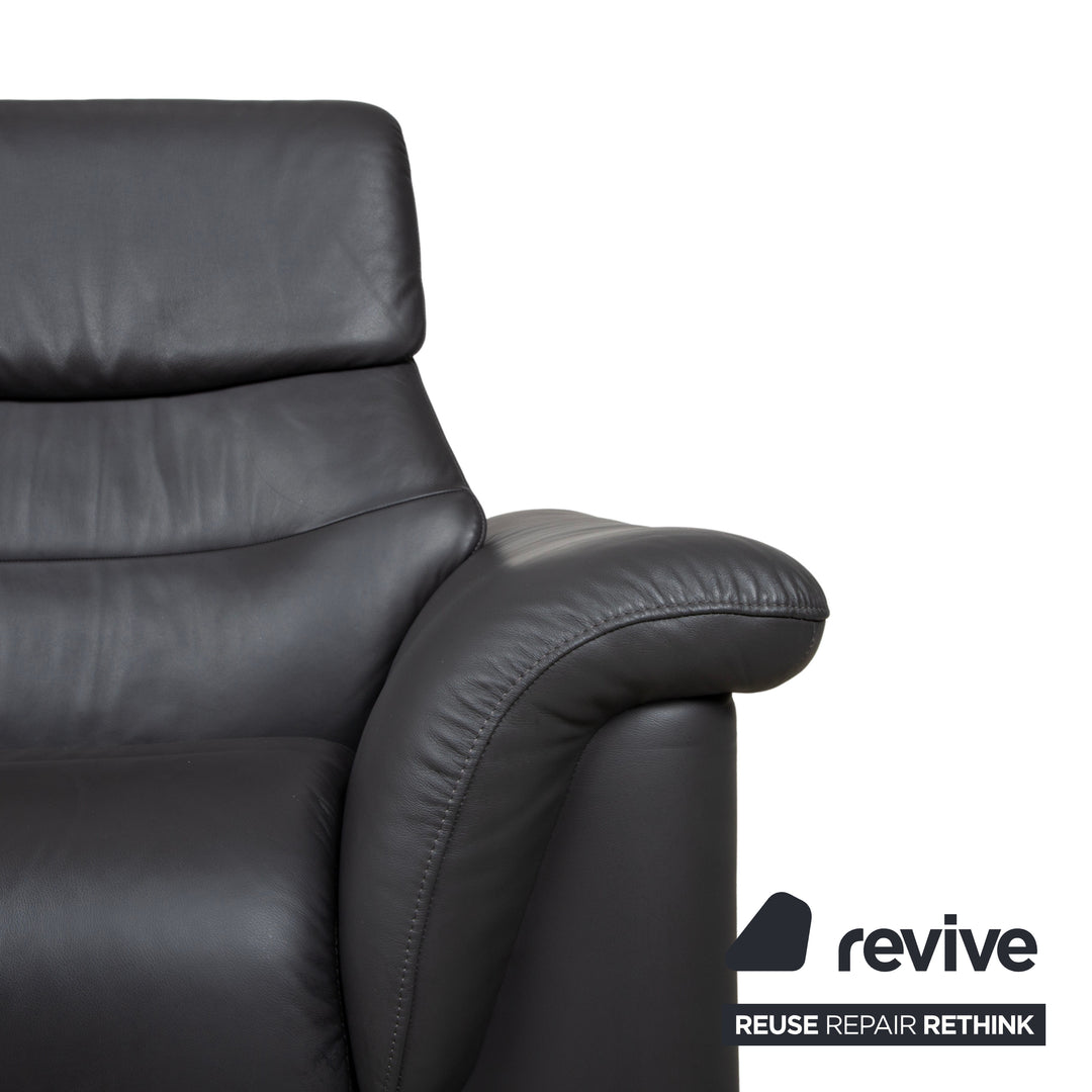 Stressless Como Leder Zweisitzer Anthrazit Sofa Couch