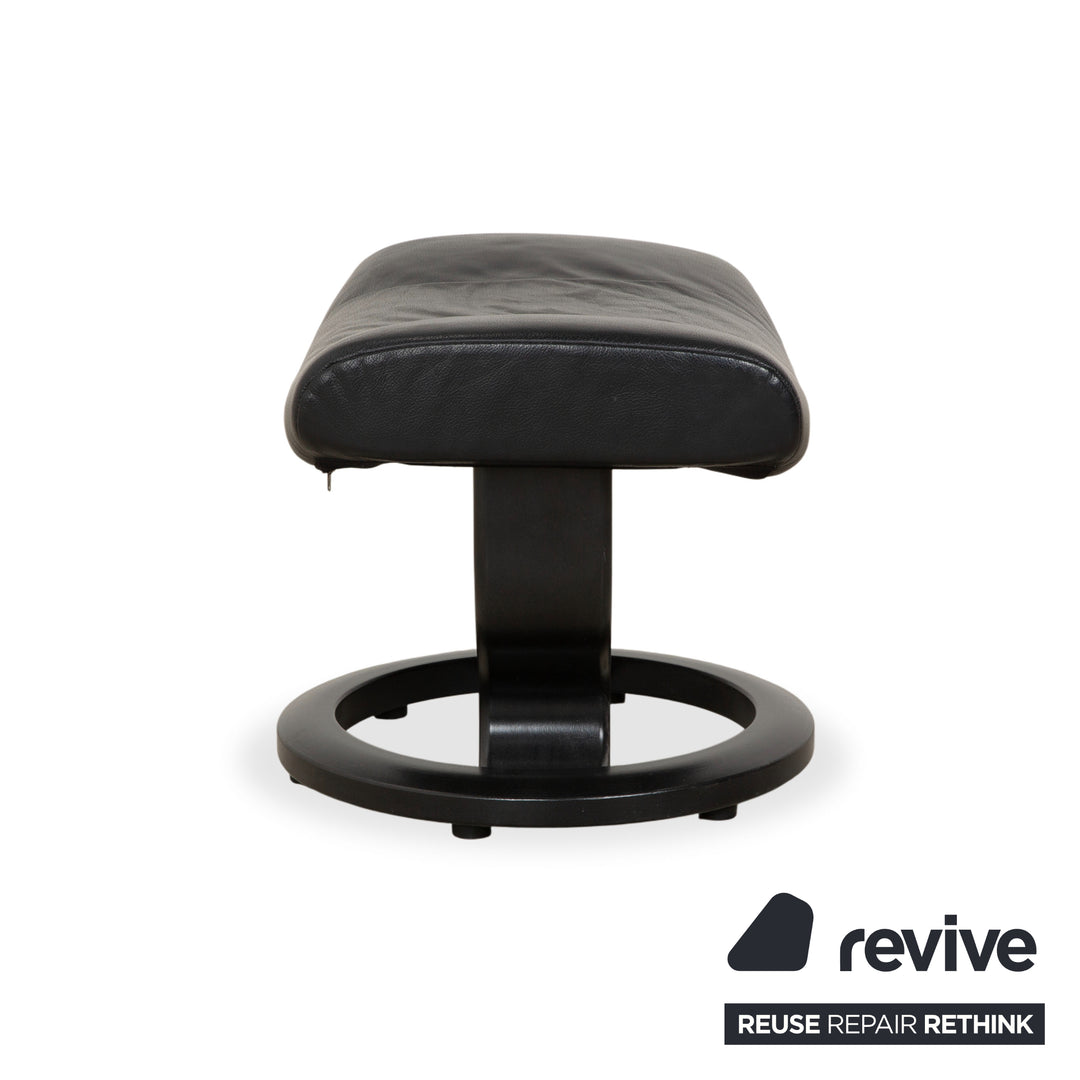 Stressless Consul Leder Hocker Schwarz