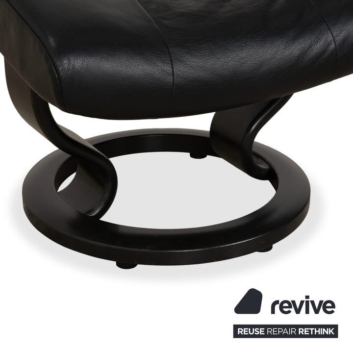 Stressless Consul Leder Hocker Schwarz
