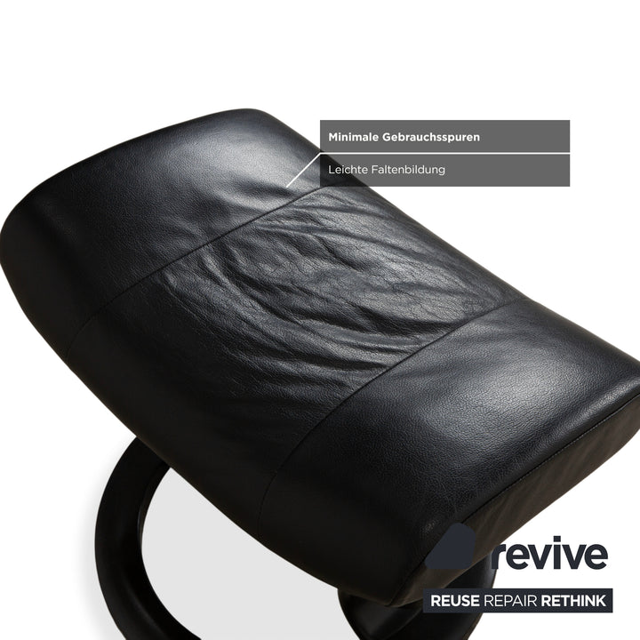 Stressless Consul Leder Hocker Schwarz