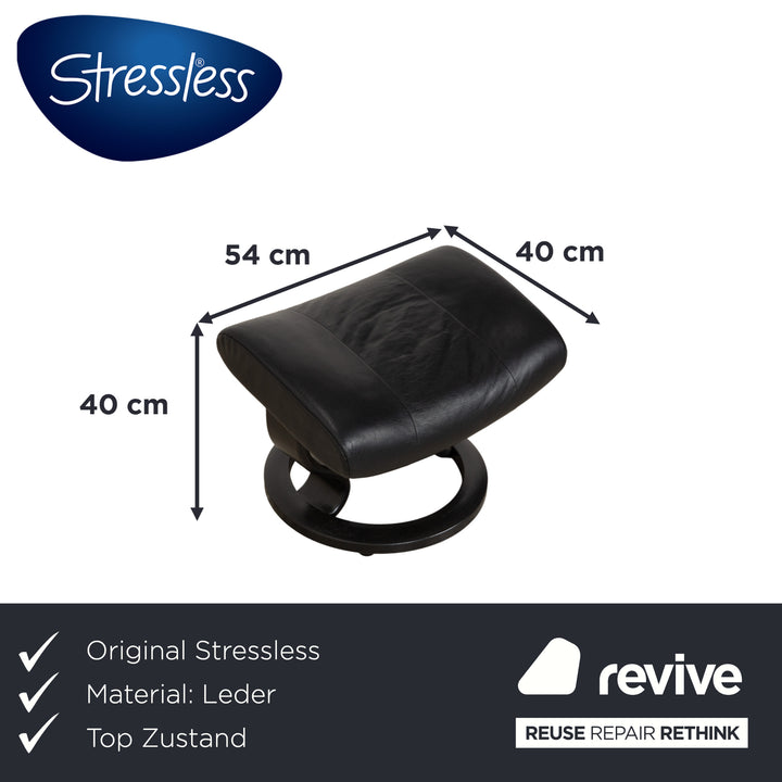 Stressless Consul Leder Hocker Schwarz