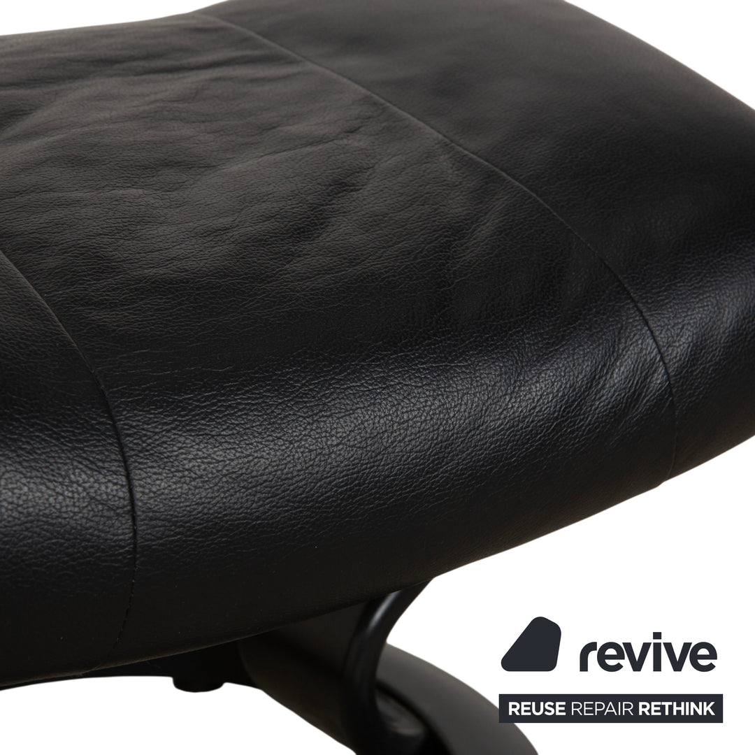 Stressless Consul Leder Hocker Schwarz