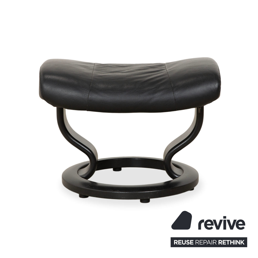 Stressless Consul Leder Hocker Schwarz