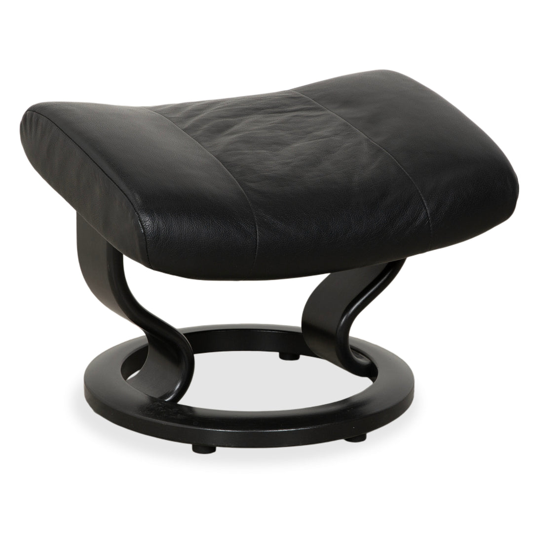 Stressless Consul Leder Hocker Schwarz