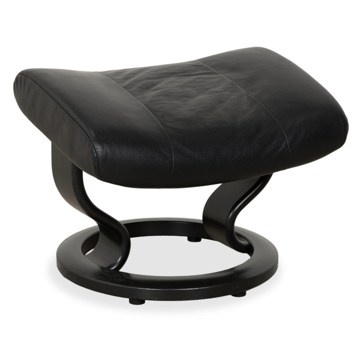 Stressless Consul Leder Hocker Schwarz