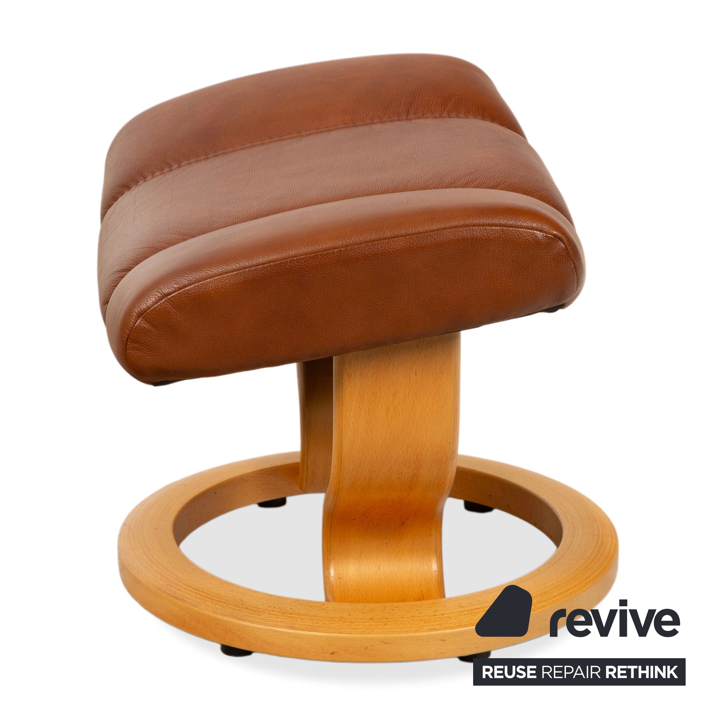Stressless Consul Leder Sessel Braun Cognac  inkl. Hocker und manuelle Relaxfunktion