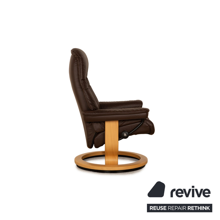 Stressless Consul Leder Sessel Braun Dunkelbraun manuelle Funktion Relaxfunktion