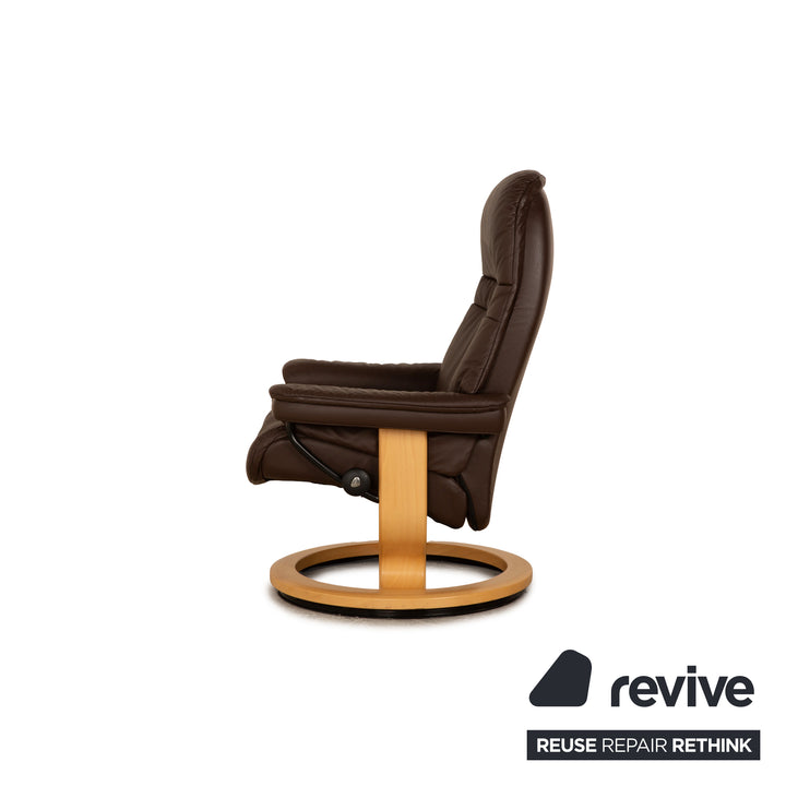 Stressless Consul Leder Sessel Braun Dunkelbraun manuelle Funktion Relaxfunktion