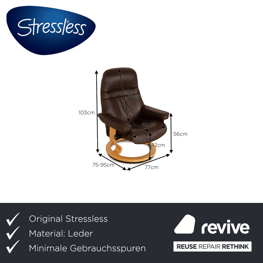 Stressless Consul Leder Sessel Braun Dunkelbraun manuelle Funktion Relaxfunktion