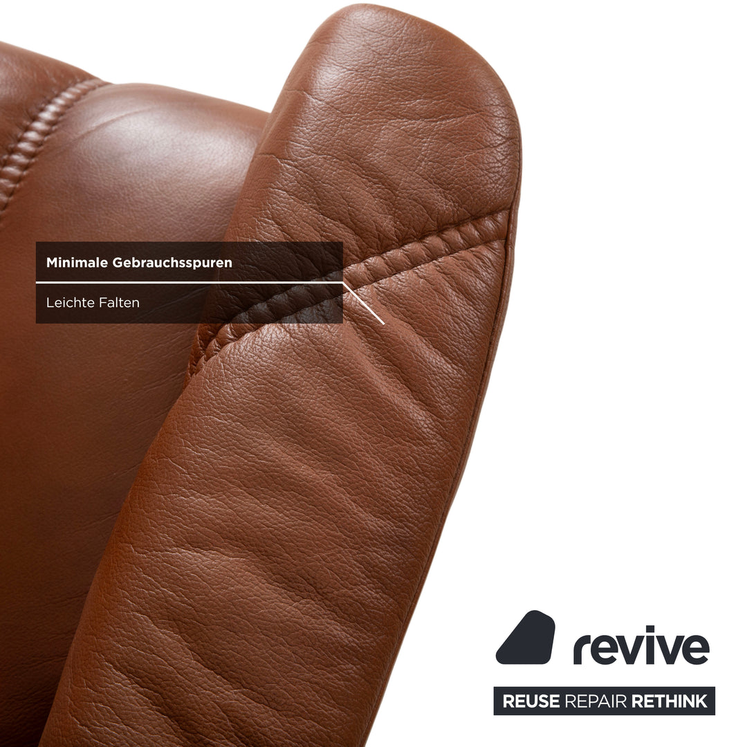 Stressless Consul Leather Armchair Brown Manual Function incl. Ottoman
