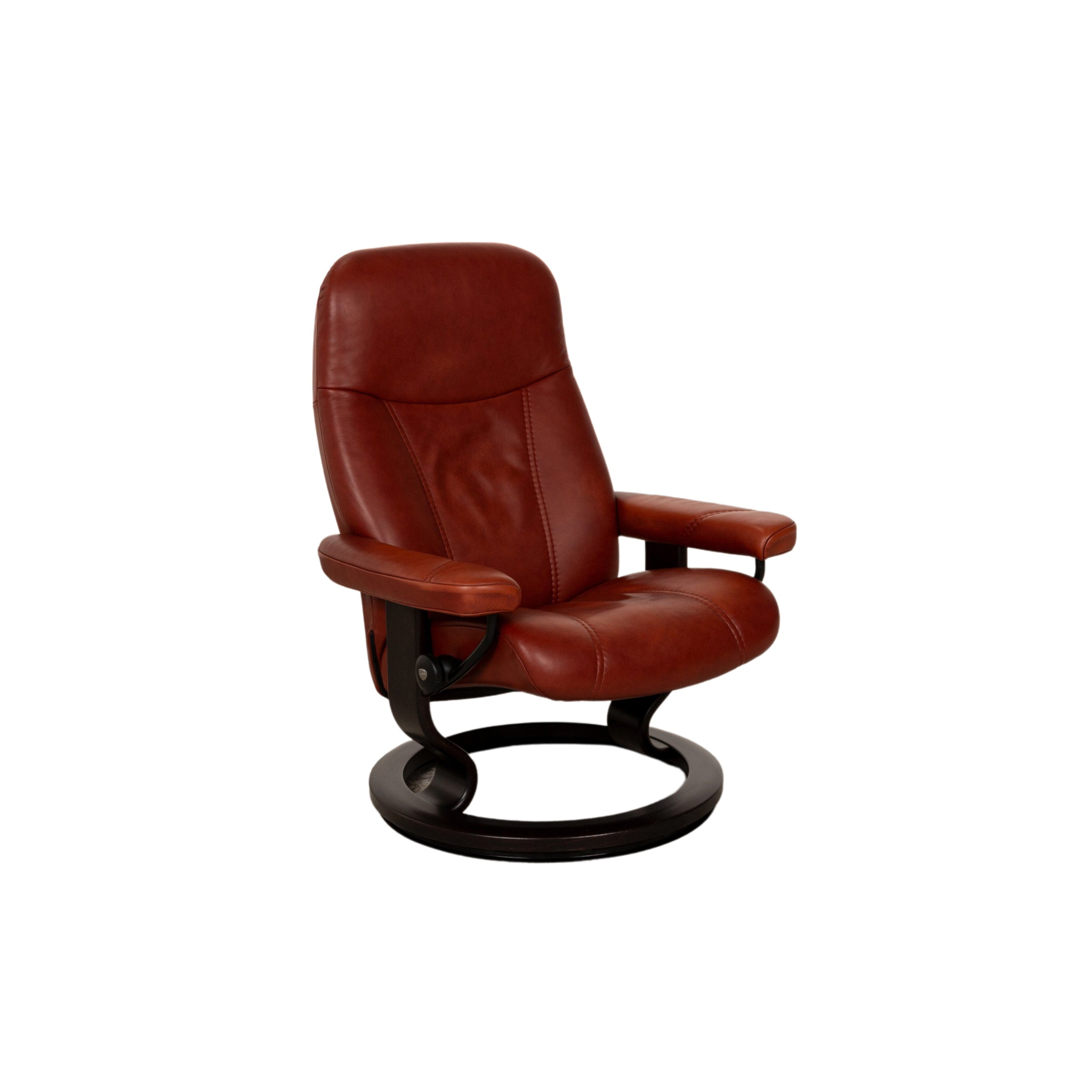 Fauteuil en cuir Consul sans stress marron rouge marron fonction relaxation