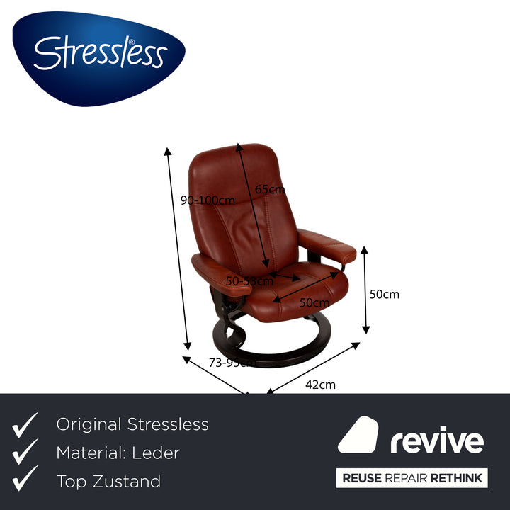 Stressless Consul Leder Sessel Braun Rotbraun Relaxfunktion