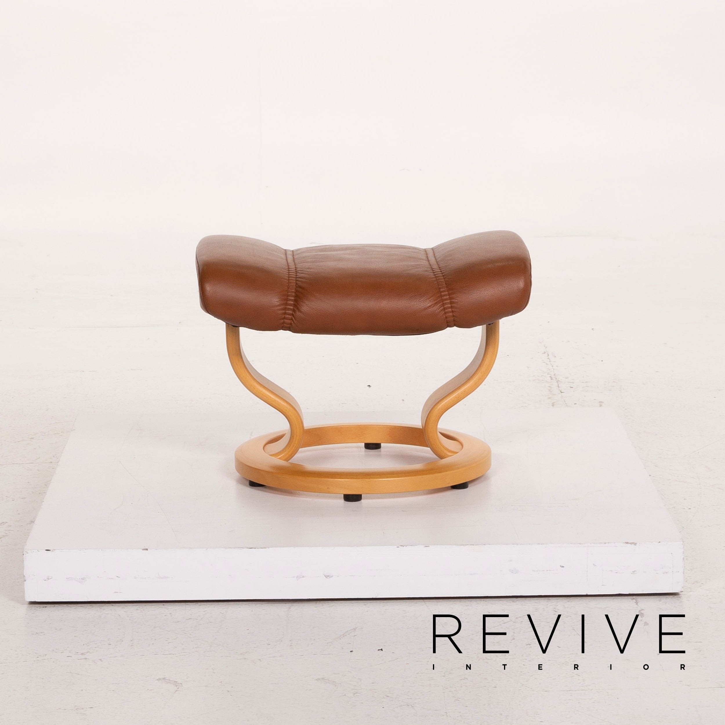 Stressless Consul leather armchair cognac incl. stool relaxation function #15279