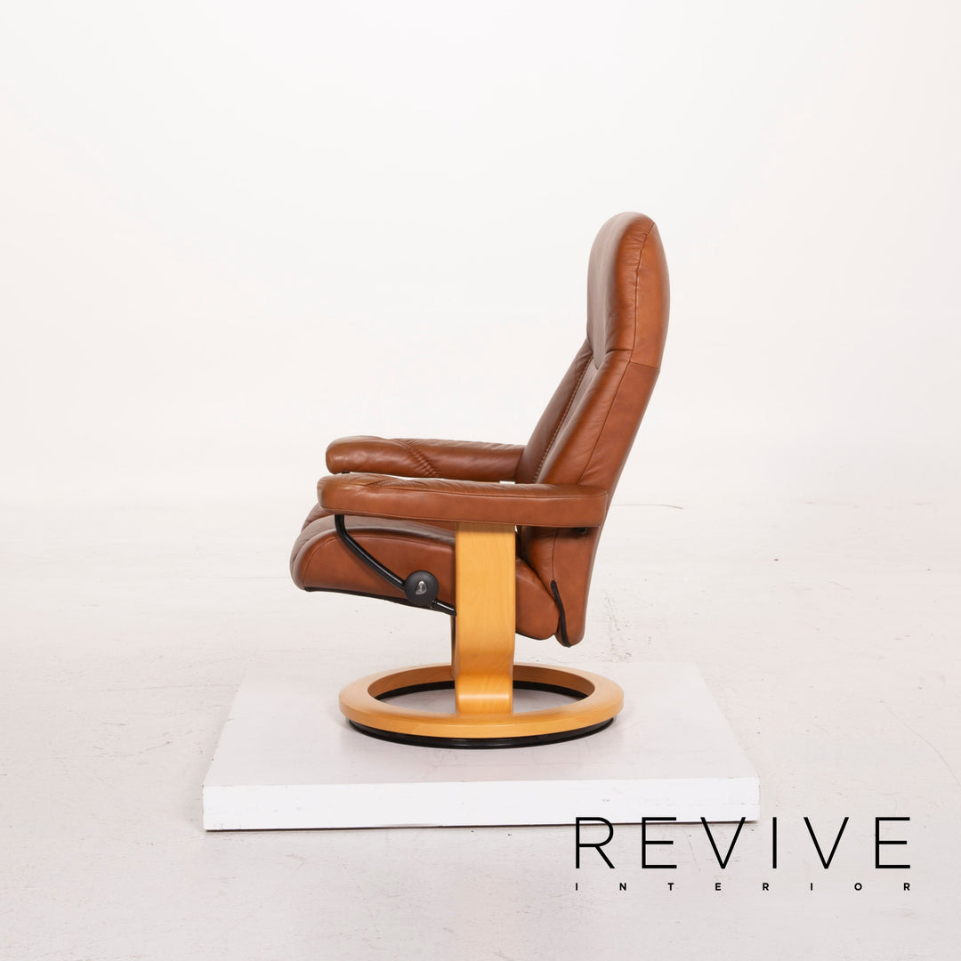 Stressless Consul Leder Sessel Cognac inkl. Hocker Relaxfunktion #15279