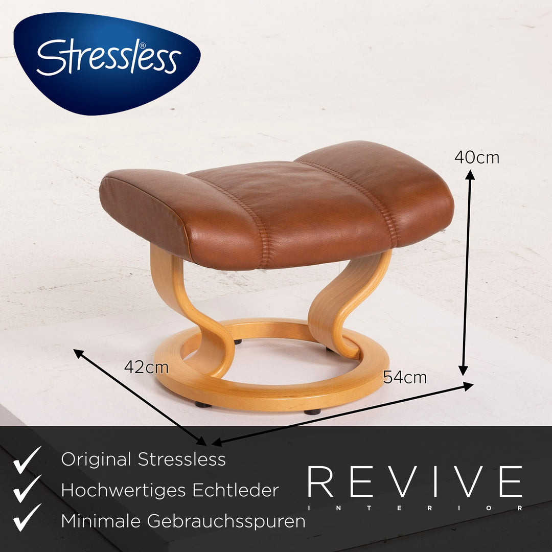 Stressless Consul Leder Sessel Cognac inkl. Hocker Relaxfunktion #15279