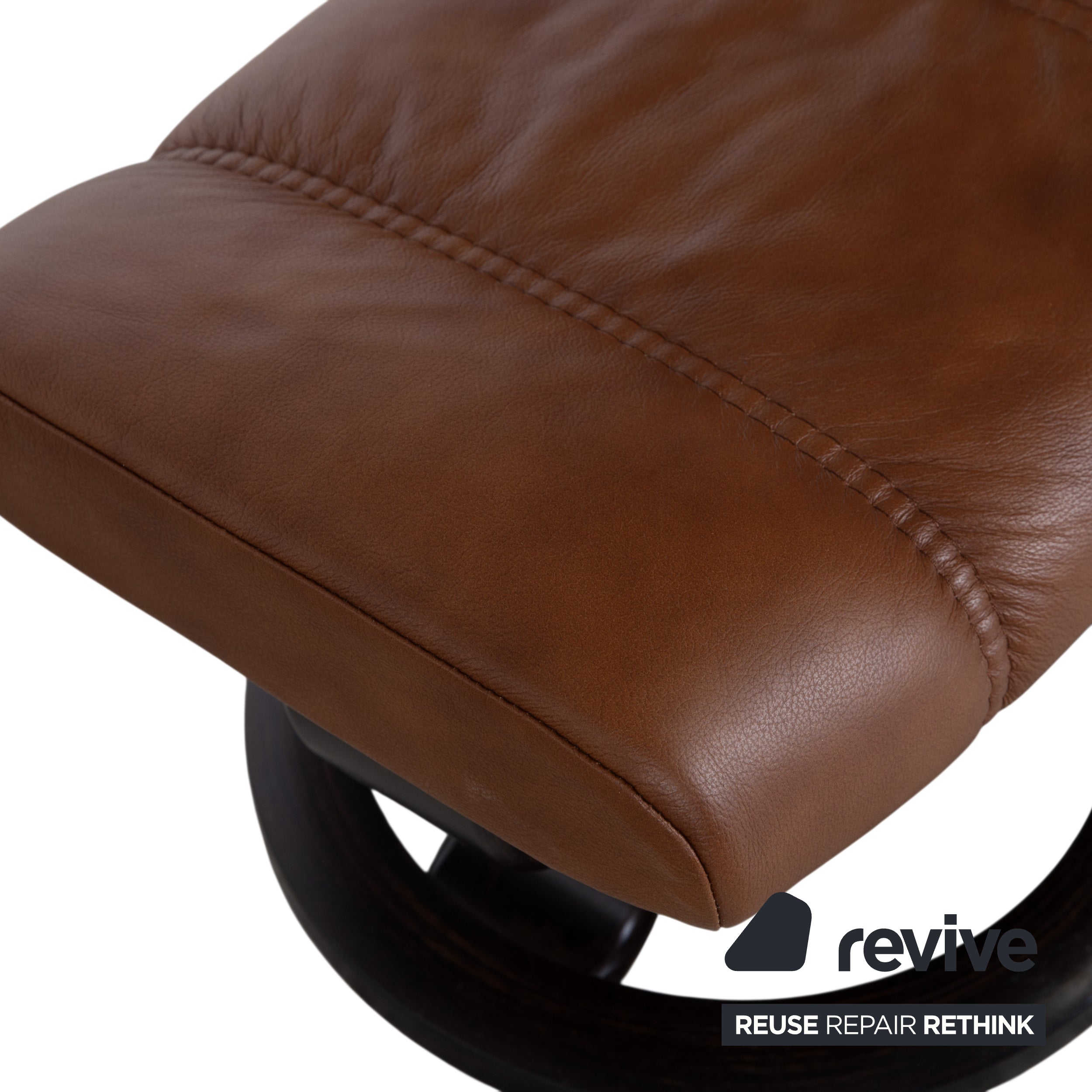 Stressless Consul Leather Armchair Cognac incl. Ottoman Recliner Function