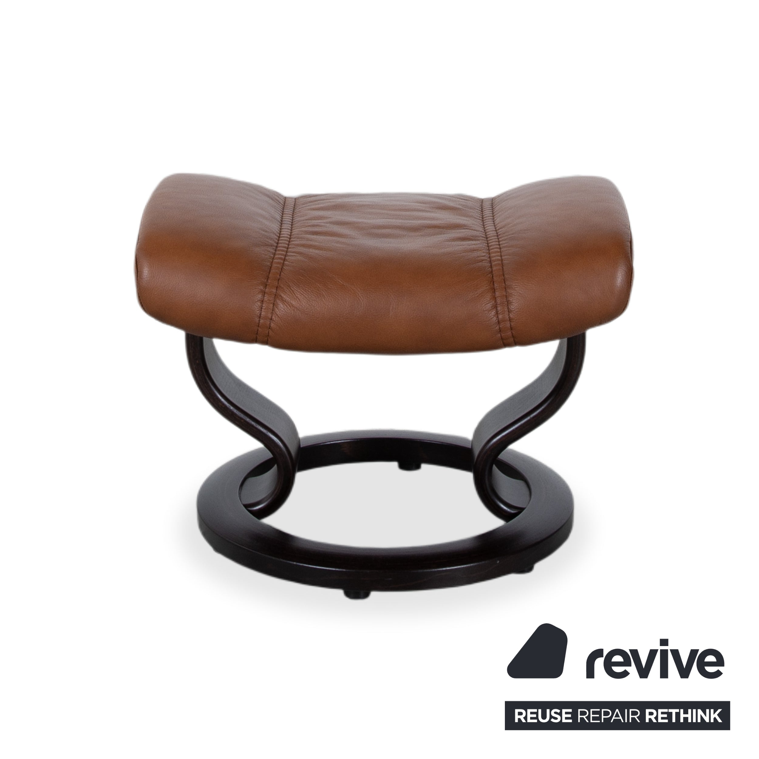 Stressless Consul Leather Armchair Cognac incl. Ottoman Recliner Function