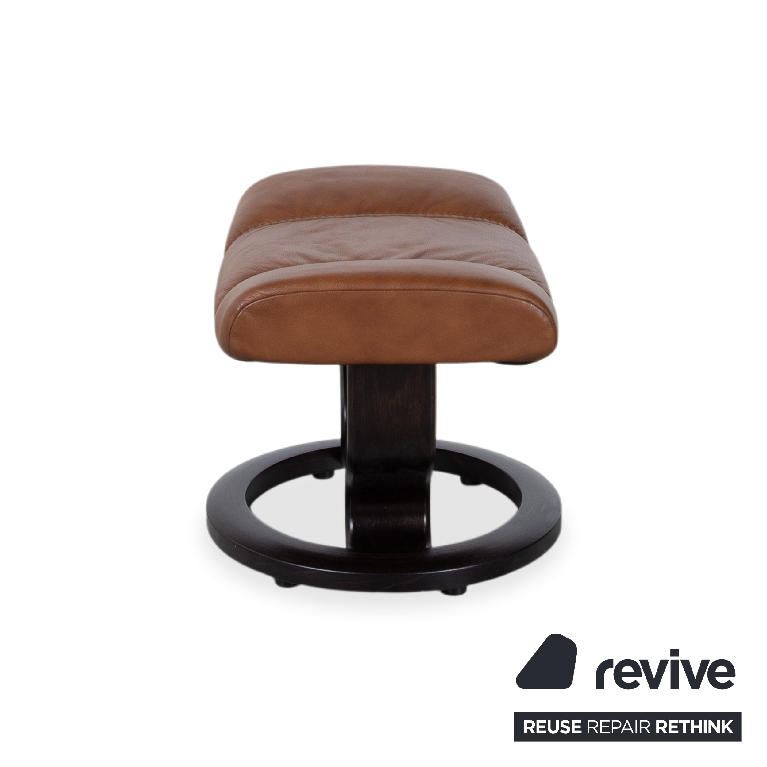 Stressless Consul Leather Armchair Cognac incl. Ottoman Recliner Function