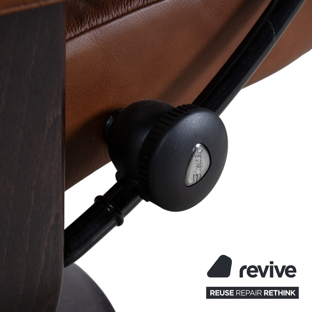 Stressless Consul Leder Sessel Cognac inkl. Hocker Relaxfunktion