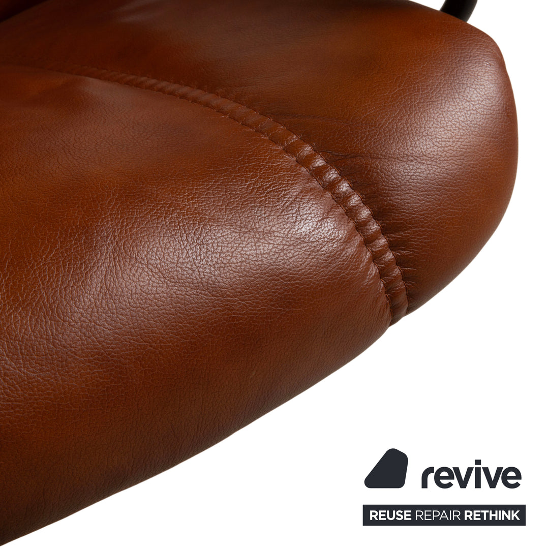Stressless Consul Leder Sessel Braun Cognac inkl. Hocker