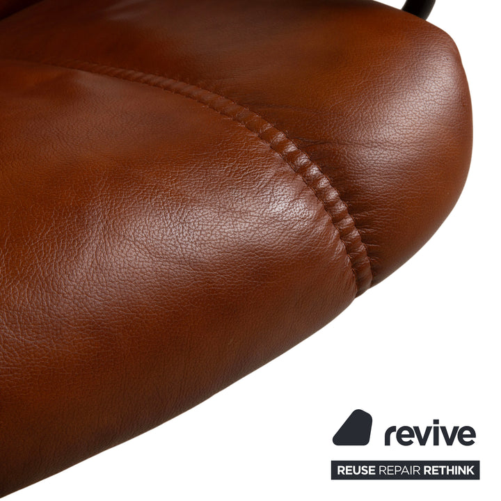 Stressless Consul Leder Sessel Braun Cognac inkl. Hocker