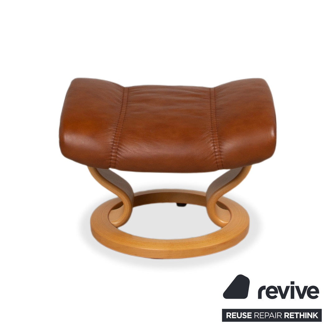 Stressless Consul Leder Sessel Braun Cognac inkl. Hocker