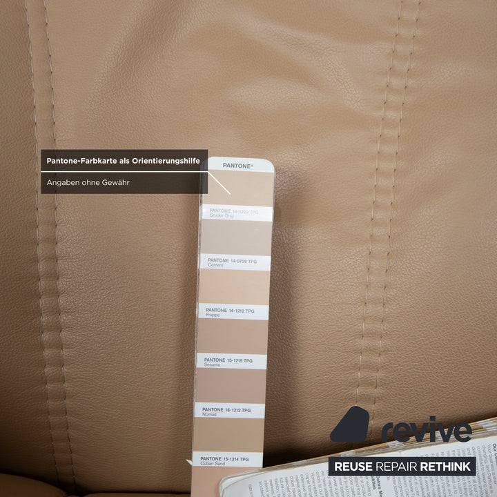 Stressless Consul Leder Sessel inkl. Hocker Beige mit manueller Relaxfunktion