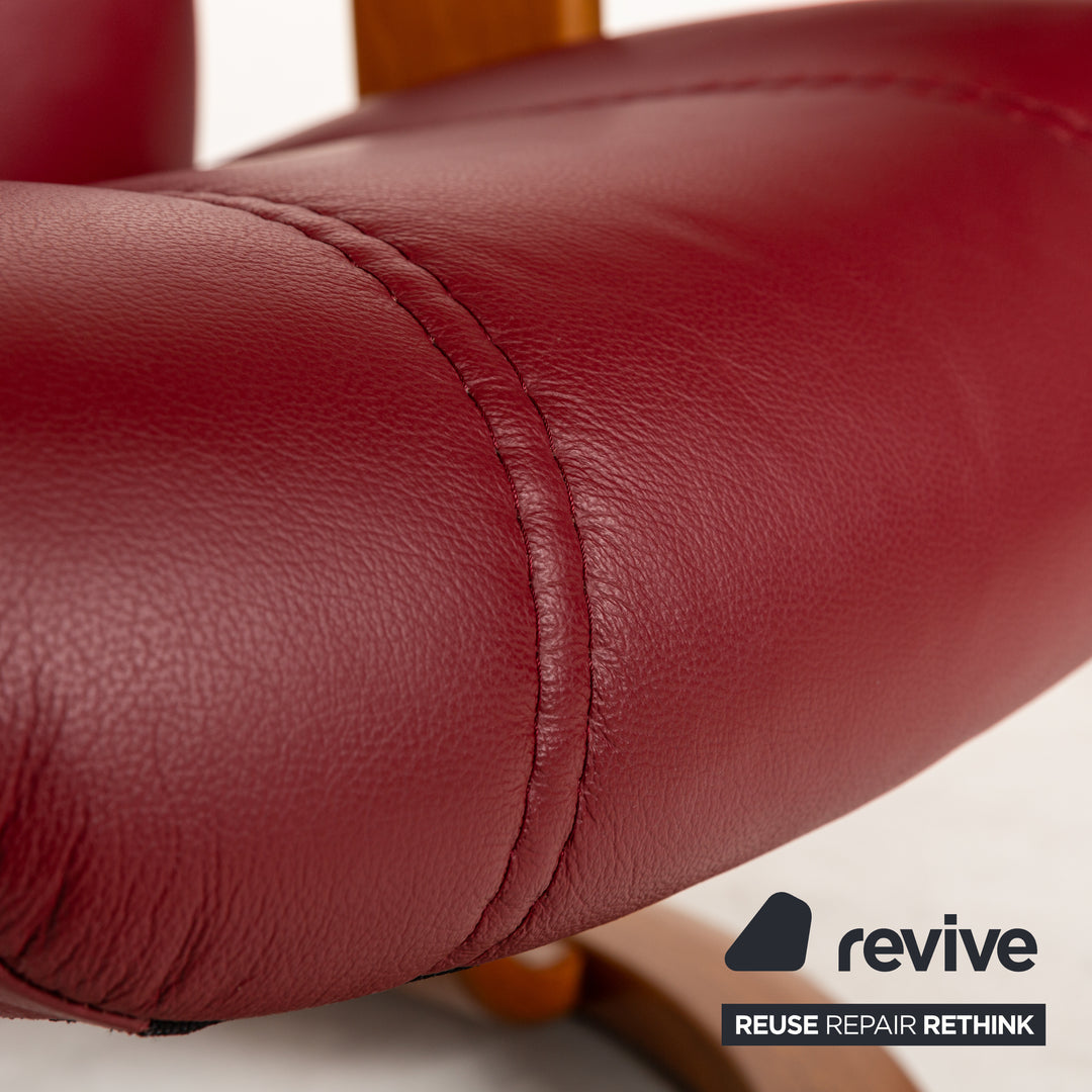 Stressless Consul Leder Sessel Rot inkl. Hocker