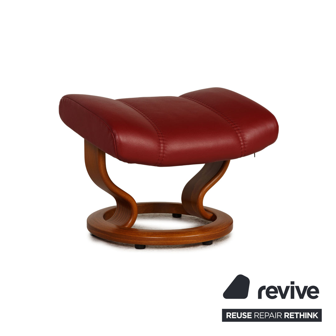 Stressless Consul Leder Sessel Rot inkl. Hocker Funktion Relaxfunktion