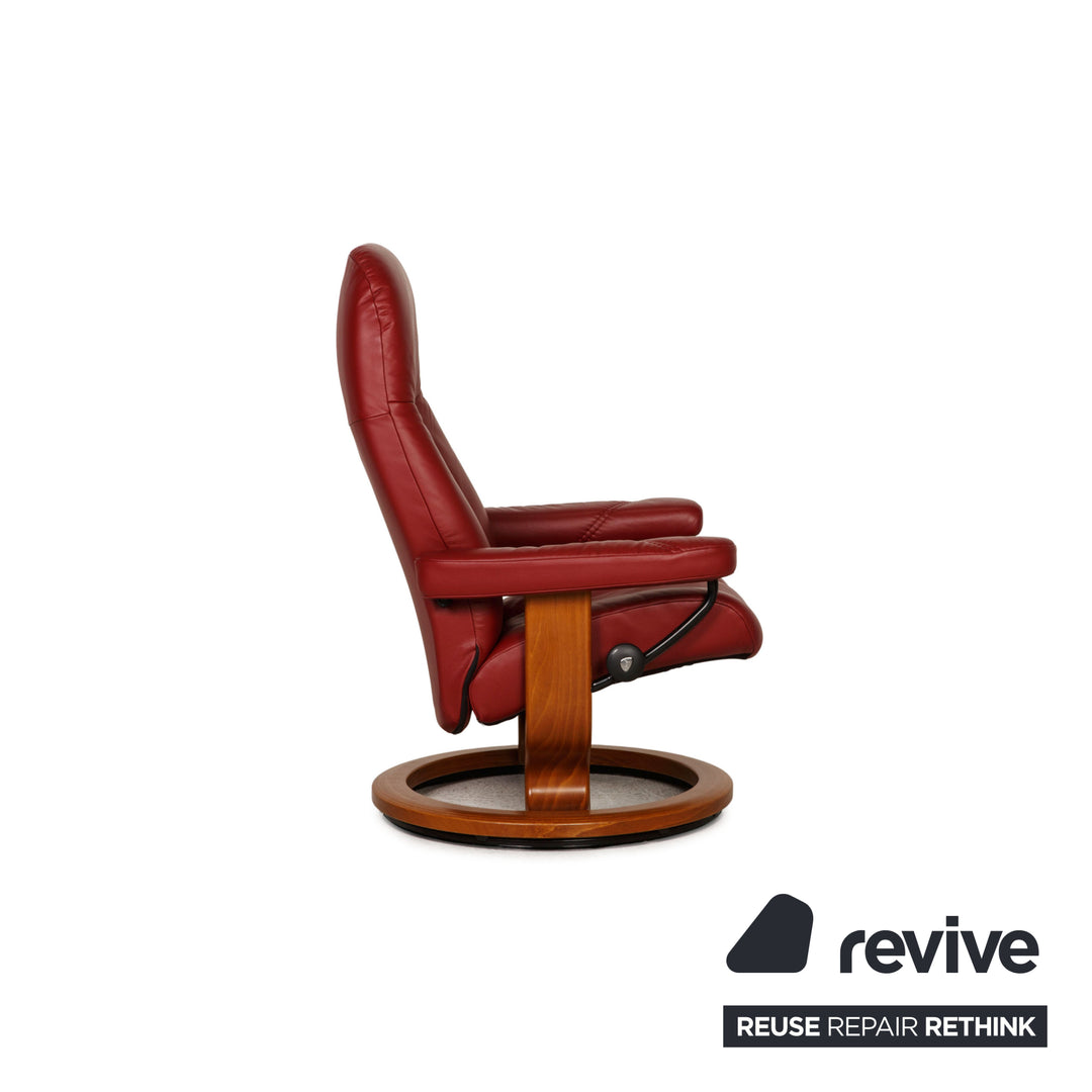 Stressless Consul Leder Sessel Rot inkl. Hocker Funktion Relaxfunktion
