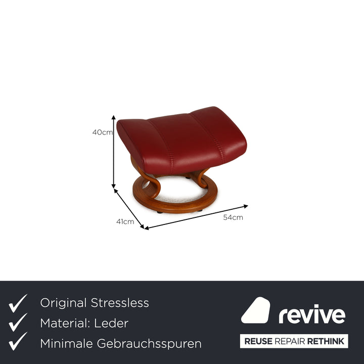 Stressless Consul Leder Sessel Rot inkl. Hocker Funktion Relaxfunktion