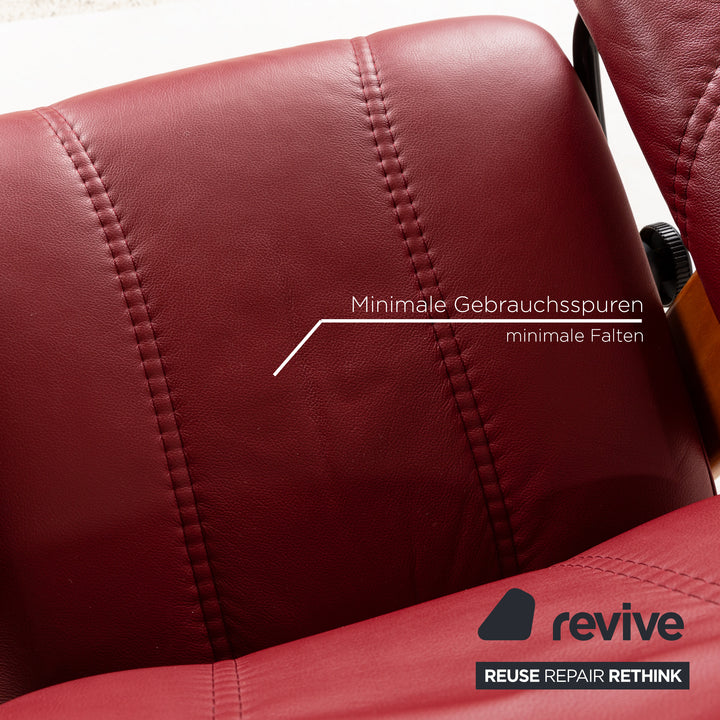 Stressless Consul Leder Sessel Rot inkl. Hocker