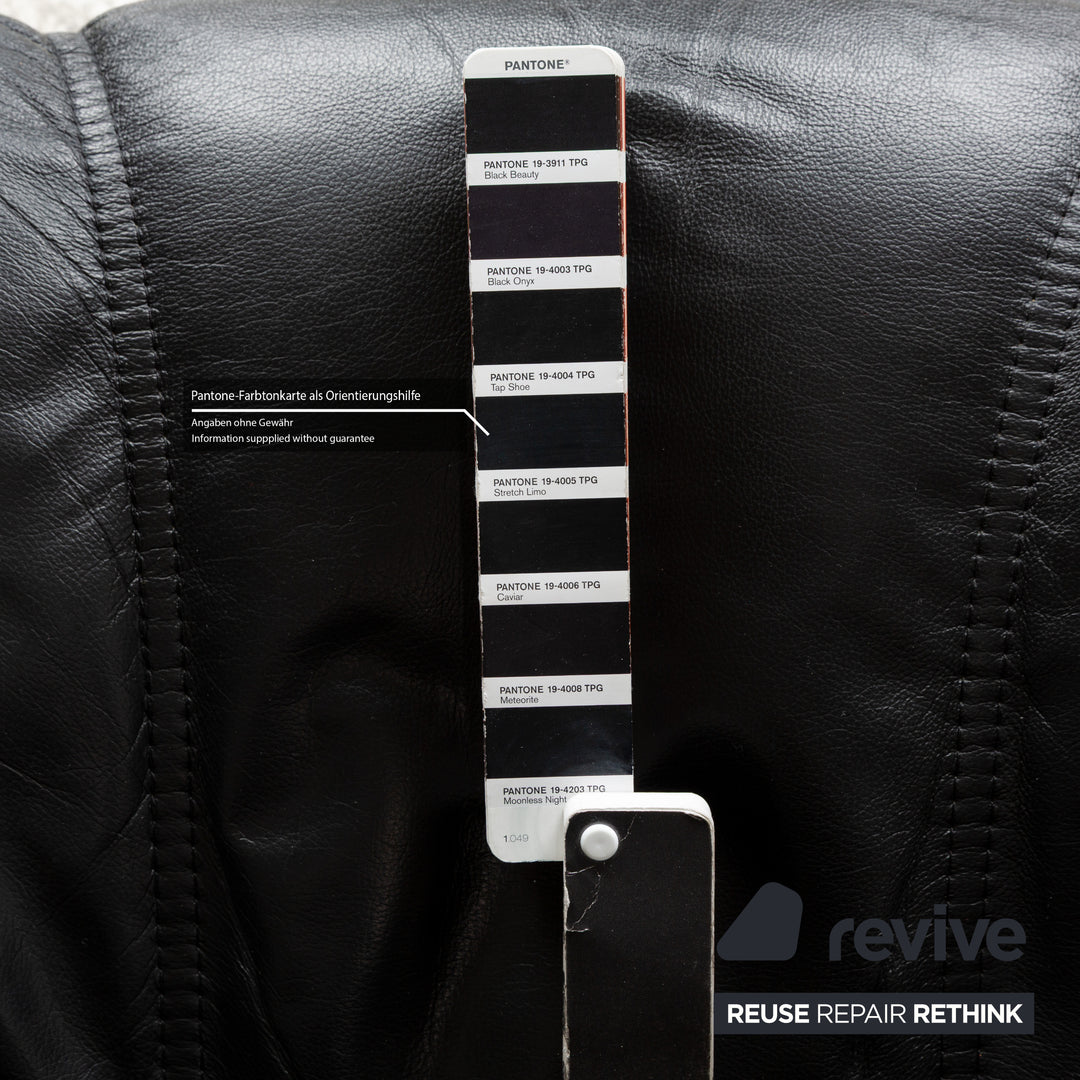 Stressless Consul Leder Sessel Schwarz inkl. Hocker manuelle Funktion