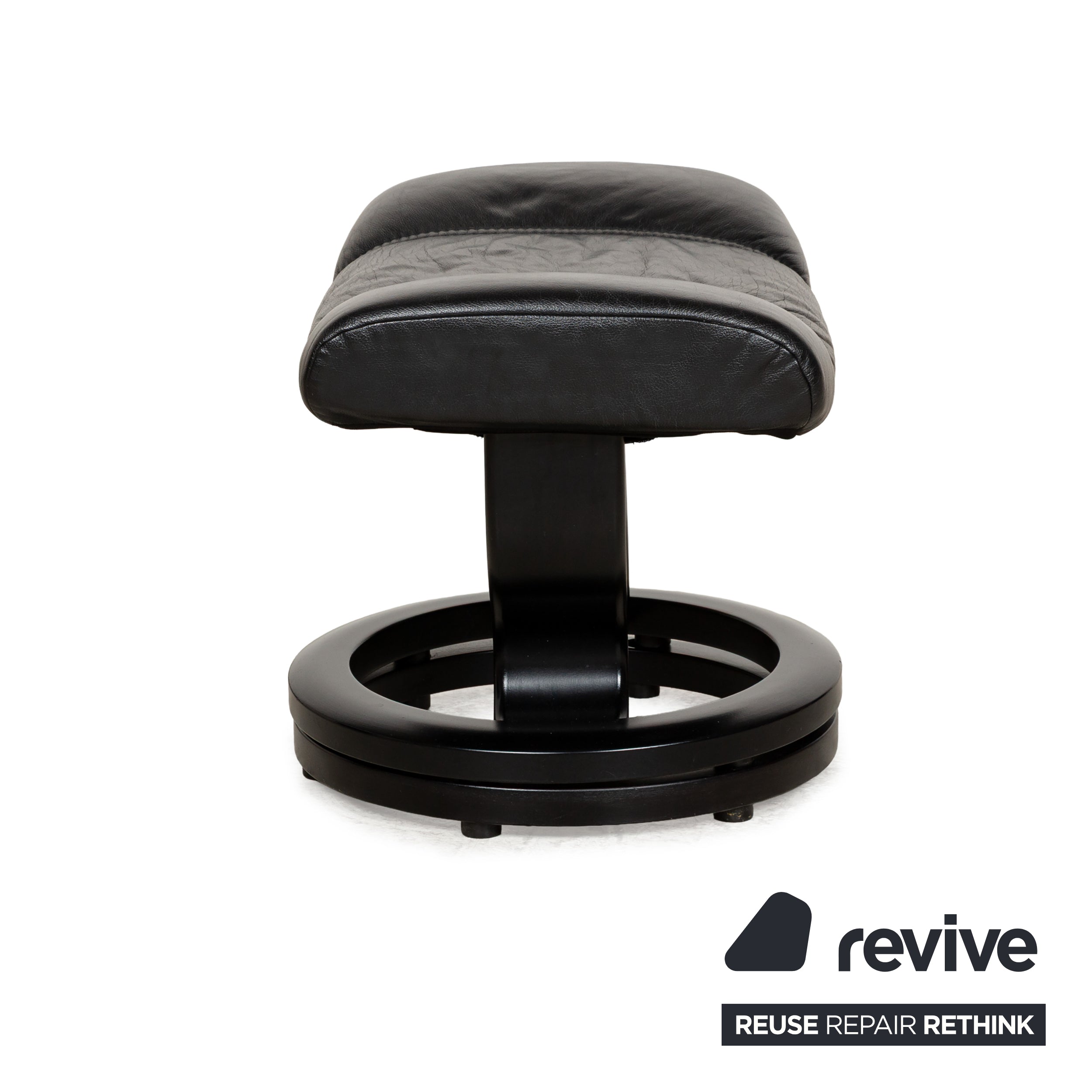 Fauteuil Stressless Consul en cuir noir incl. Fonctionnement manuel du repose-pieds