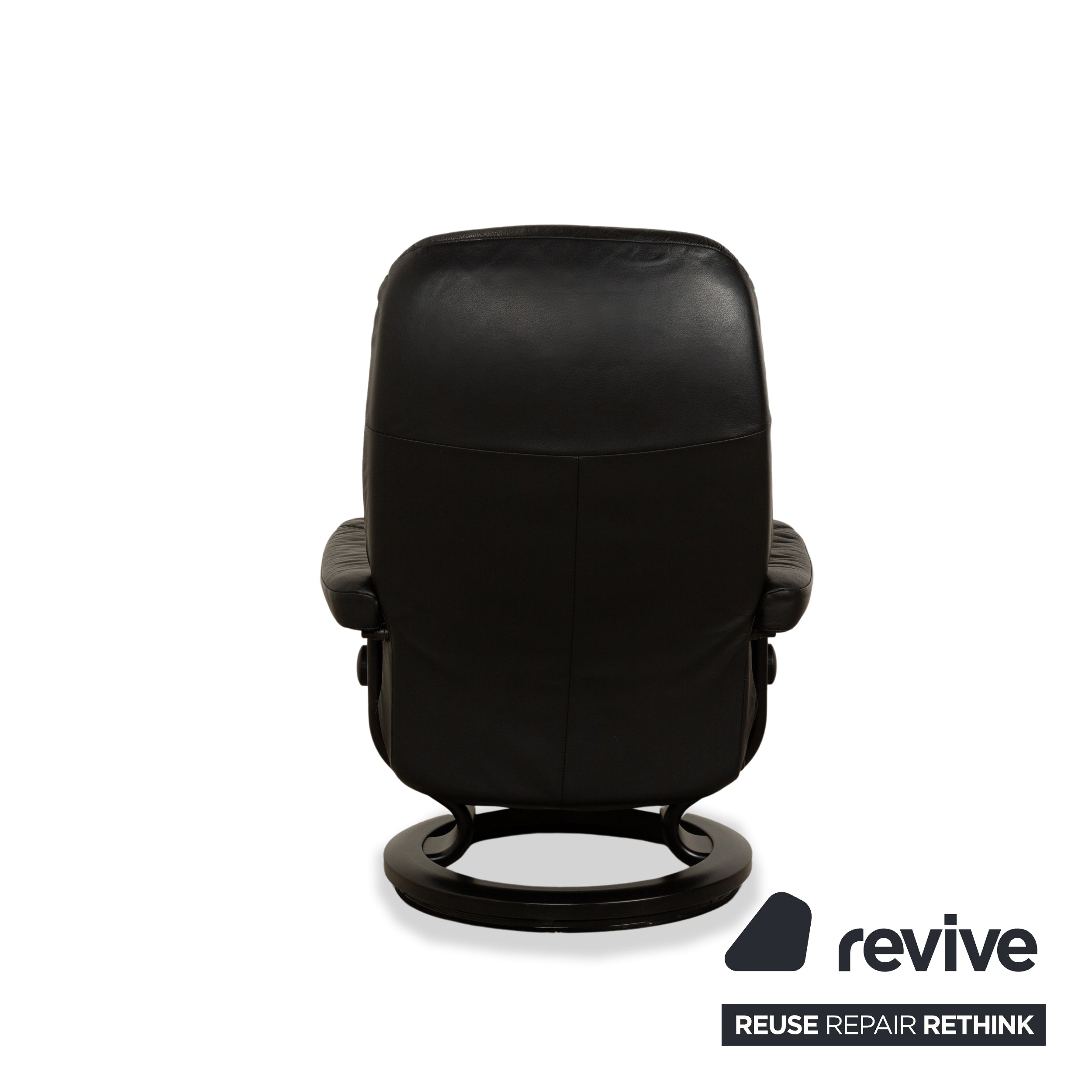 Stressless Consul Leather Armchair Black manual function reclining function