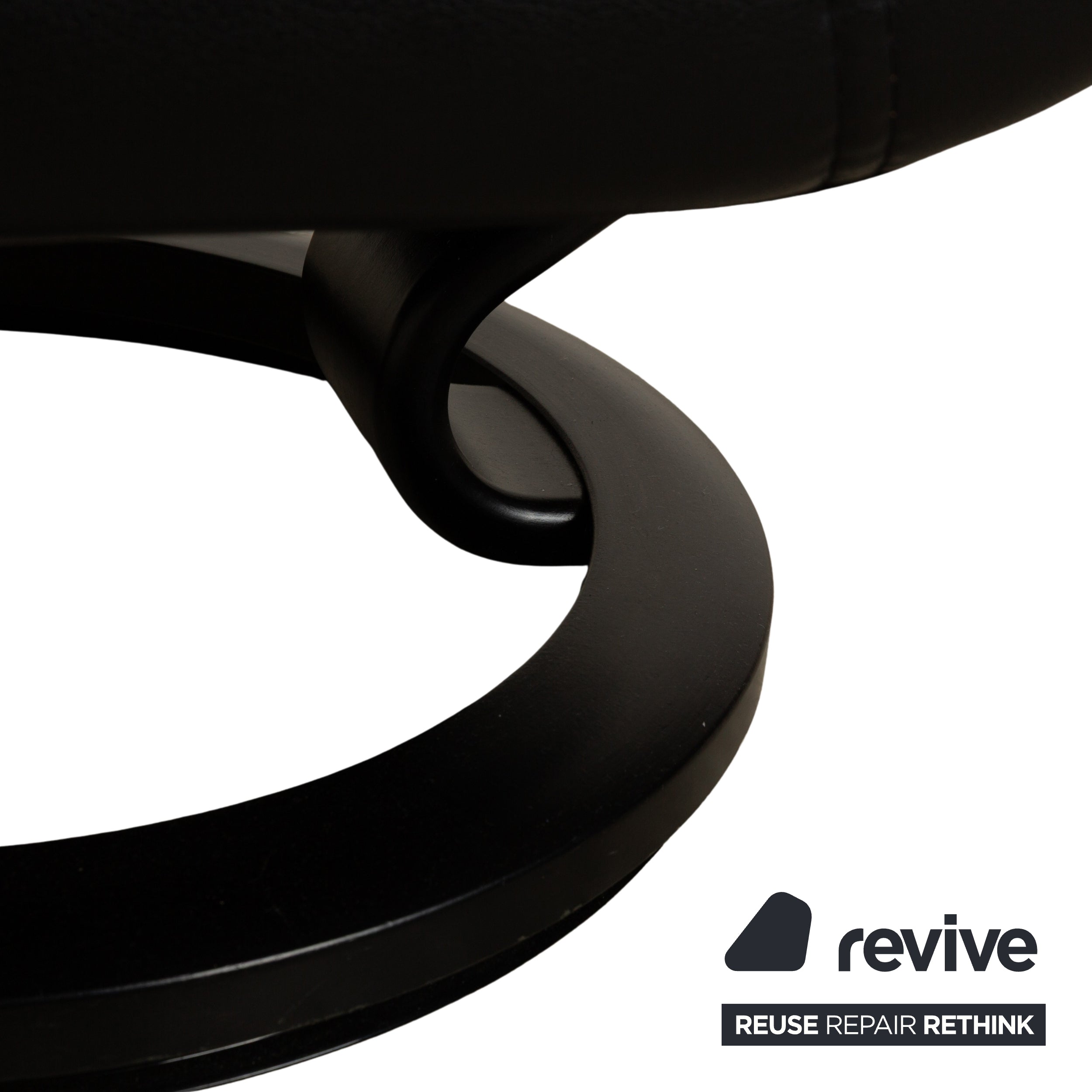 Stressless Consul Leather Armchair Black manual function reclining function