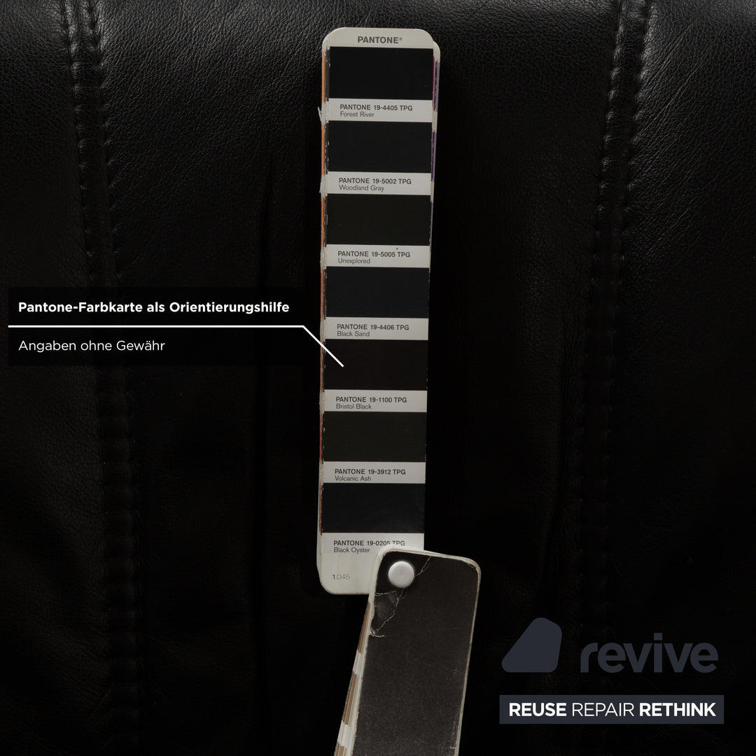 Fauteuil Stressless Consul en cuir noir, fonction manuelle, fonction inclinable