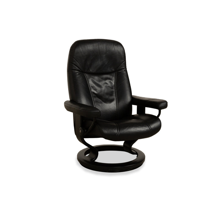 Stressless Consul Leder Sessel Schwarz manuelle Funktion Liegefunktion