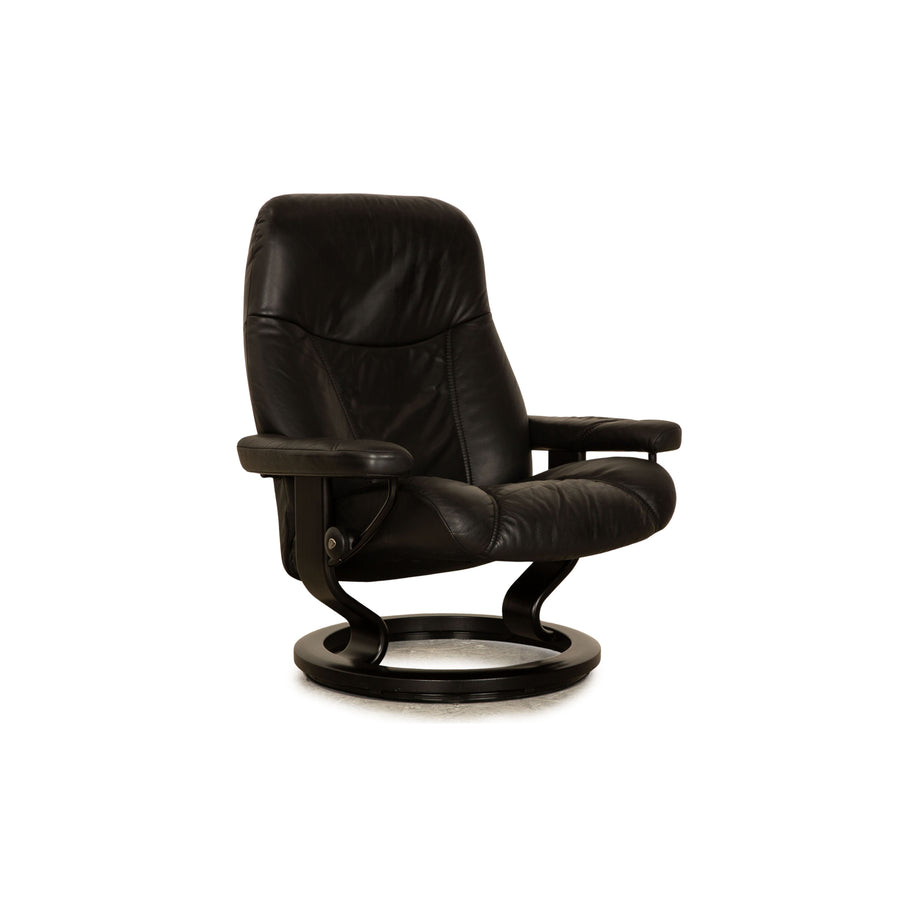 Stressless Consul Leather Armchair Black manual function relaxation function