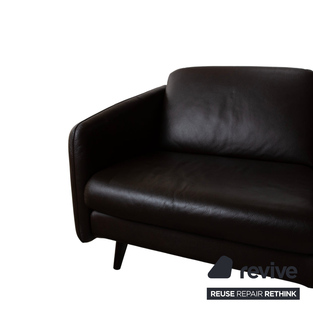Stressless Copenhagen Leder Zweisitzer Braun Sofa Couch