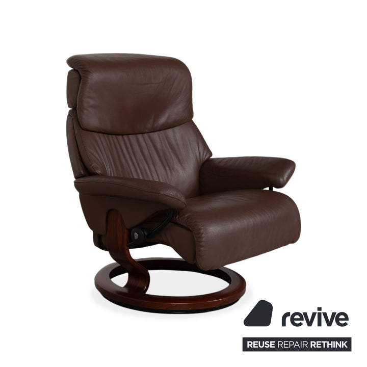 Stressless Vision Leder Sessel Braun Dunkelbraun Holz Manuelle Funktion