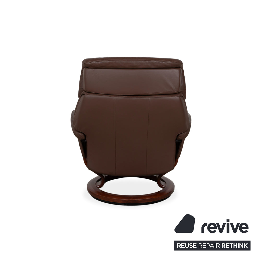 Stressless Vision Leder Sessel Braun Dunkelbraun Holz Manuelle Funktion