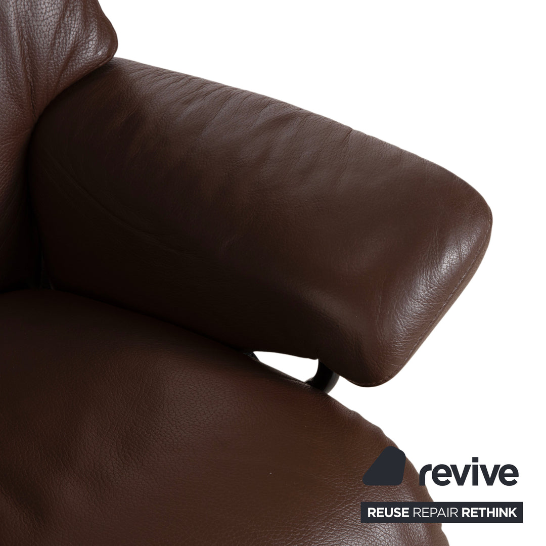 Stressless Vision Leder Sessel Braun Dunkelbraun Holz Manuelle Funktion