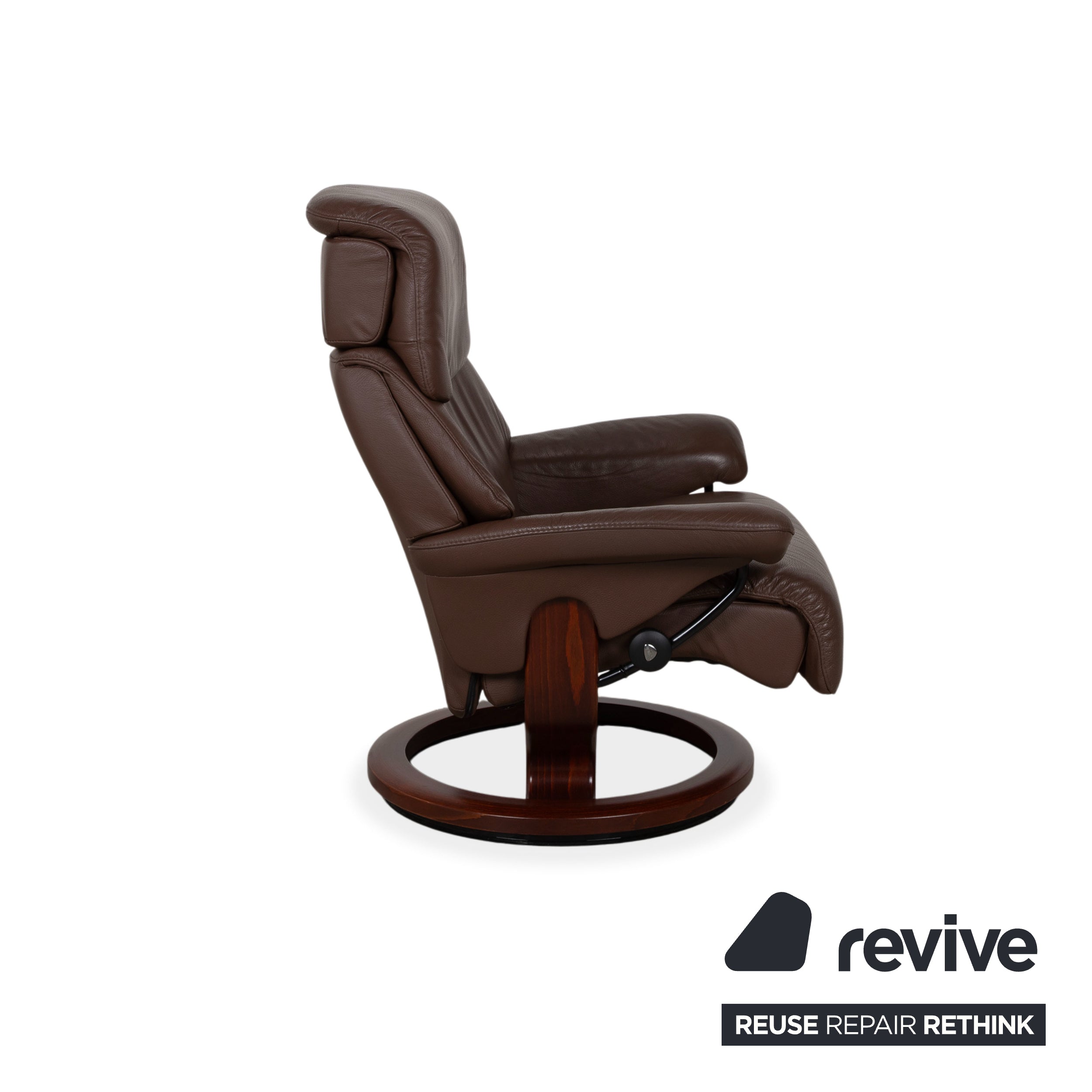 Stressless Vision Leather Armchair Brown Dark Brown Wood Manual Function