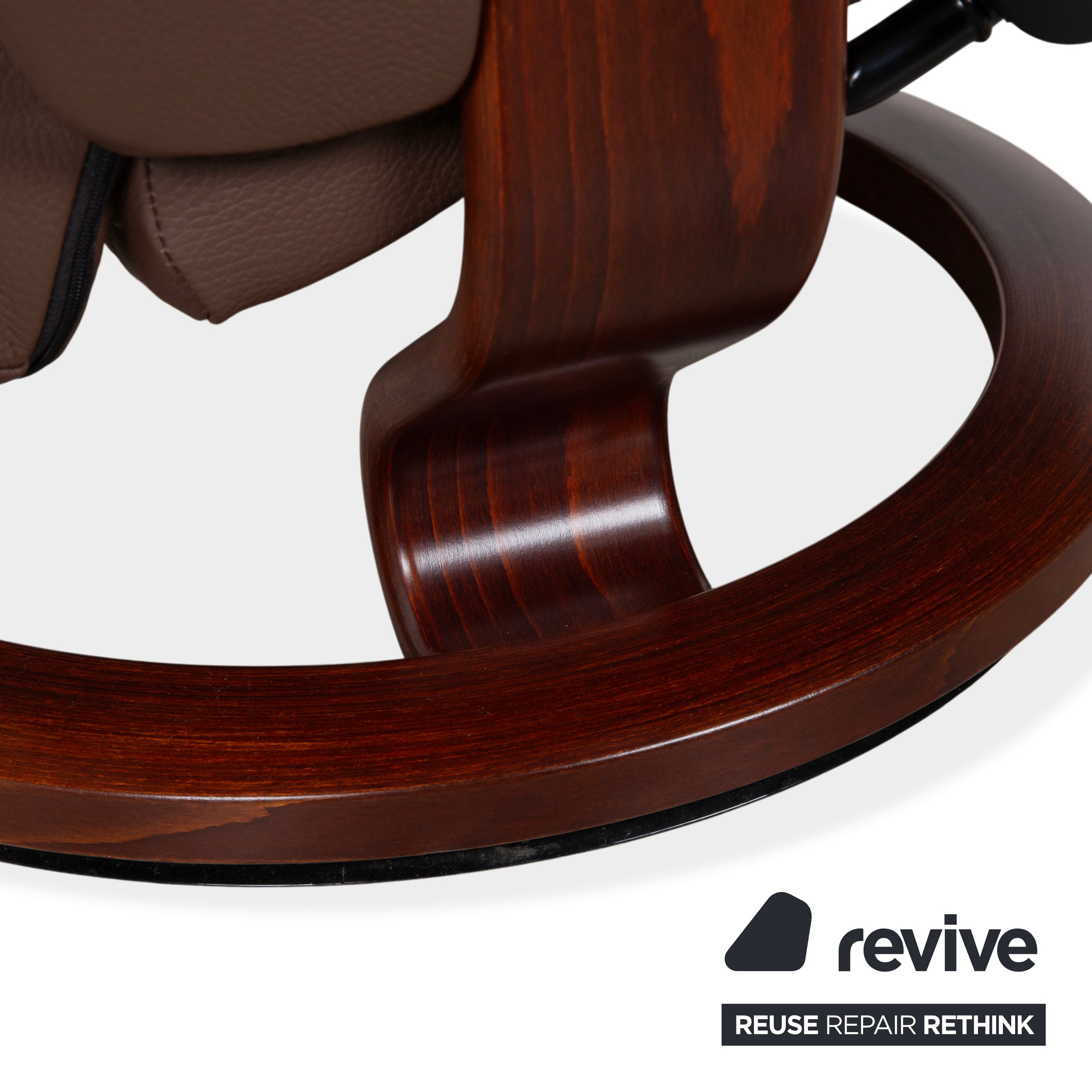 Stressless Vision Leather Armchair Brown Dark Brown Wood Manual Function