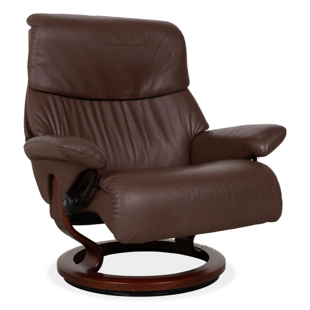 Stressless Vision Leder Sessel Braun Dunkelbraun Holz Manuelle Funktion