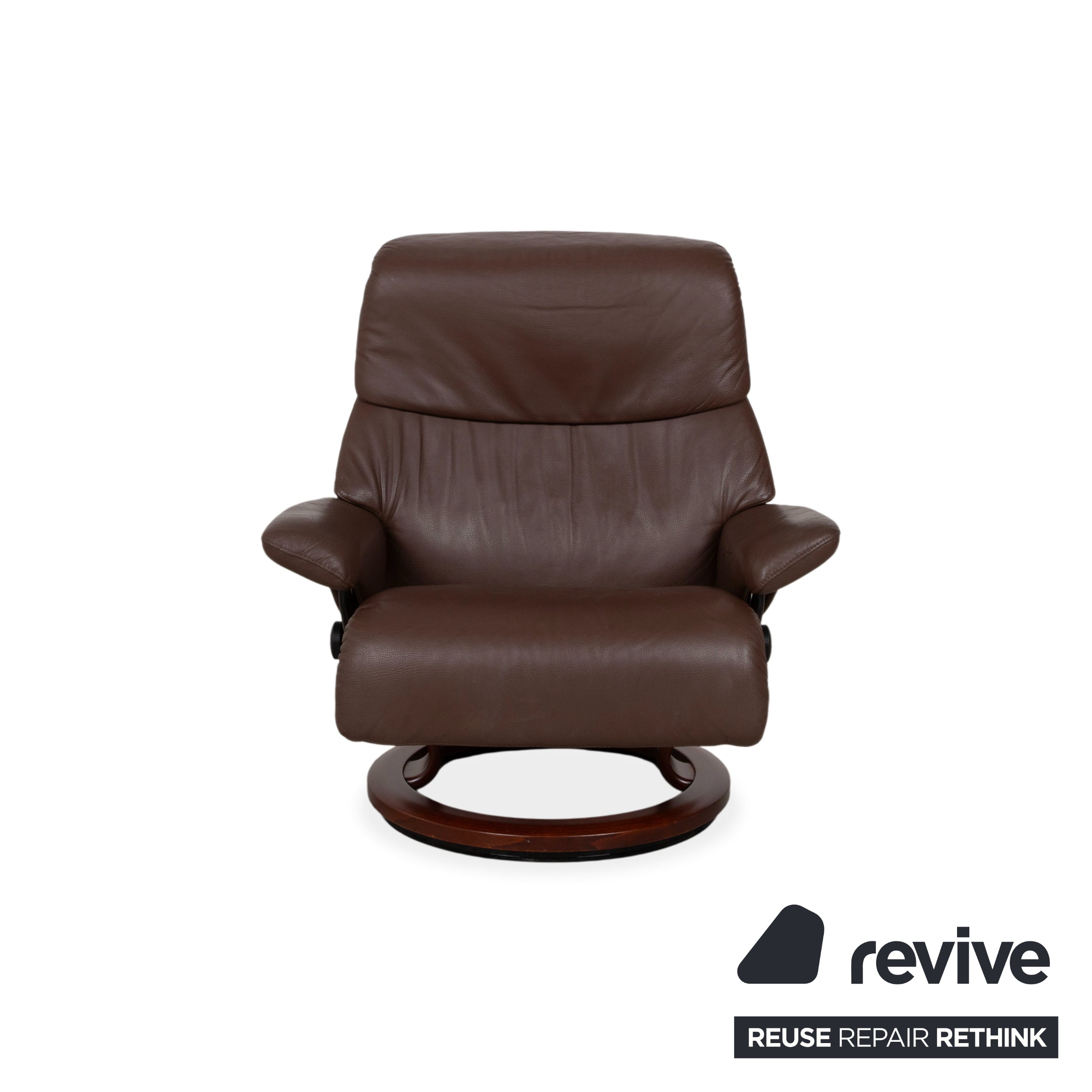Stressless Vision Leather Armchair Brown Dark Brown Wood Manual Function